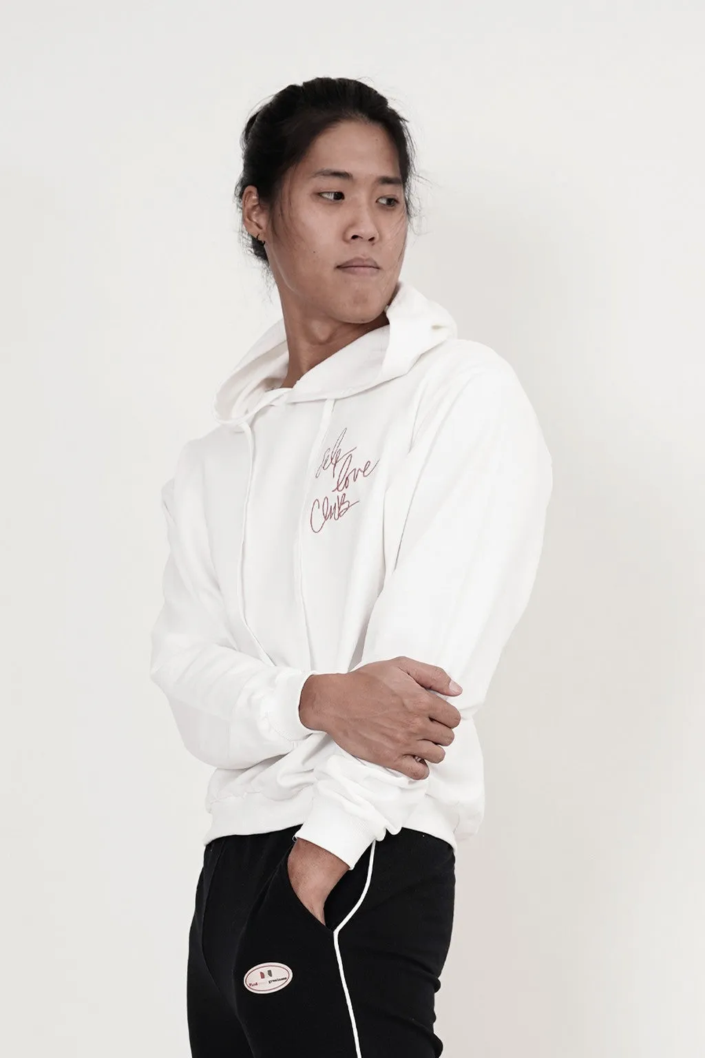Self Love Club! Long Sleeve Hoodies (White)