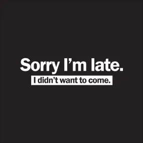 Sorry I'm late