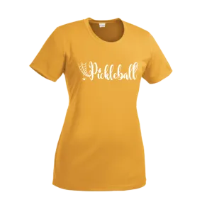 Spider Pickleball | Women’s Short Sleeve Crewneck Pickleball Shirts | 100% Polyester