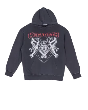 Sponsor Megadeth Skull and Bones French Terry Sweatshirt Hoodie