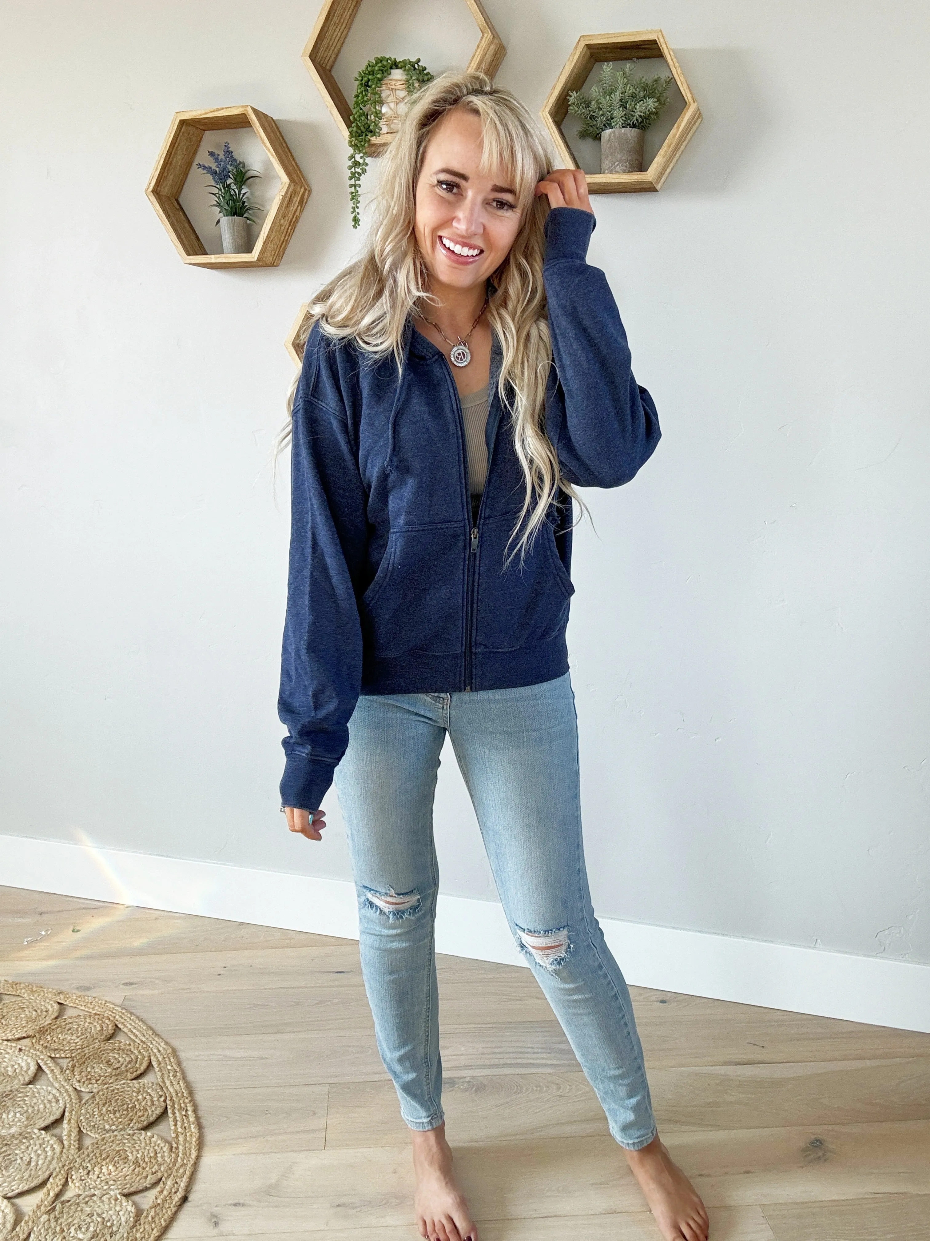 Step Ahead Oversized Zip-Up Hoodie (Multiple Colors)