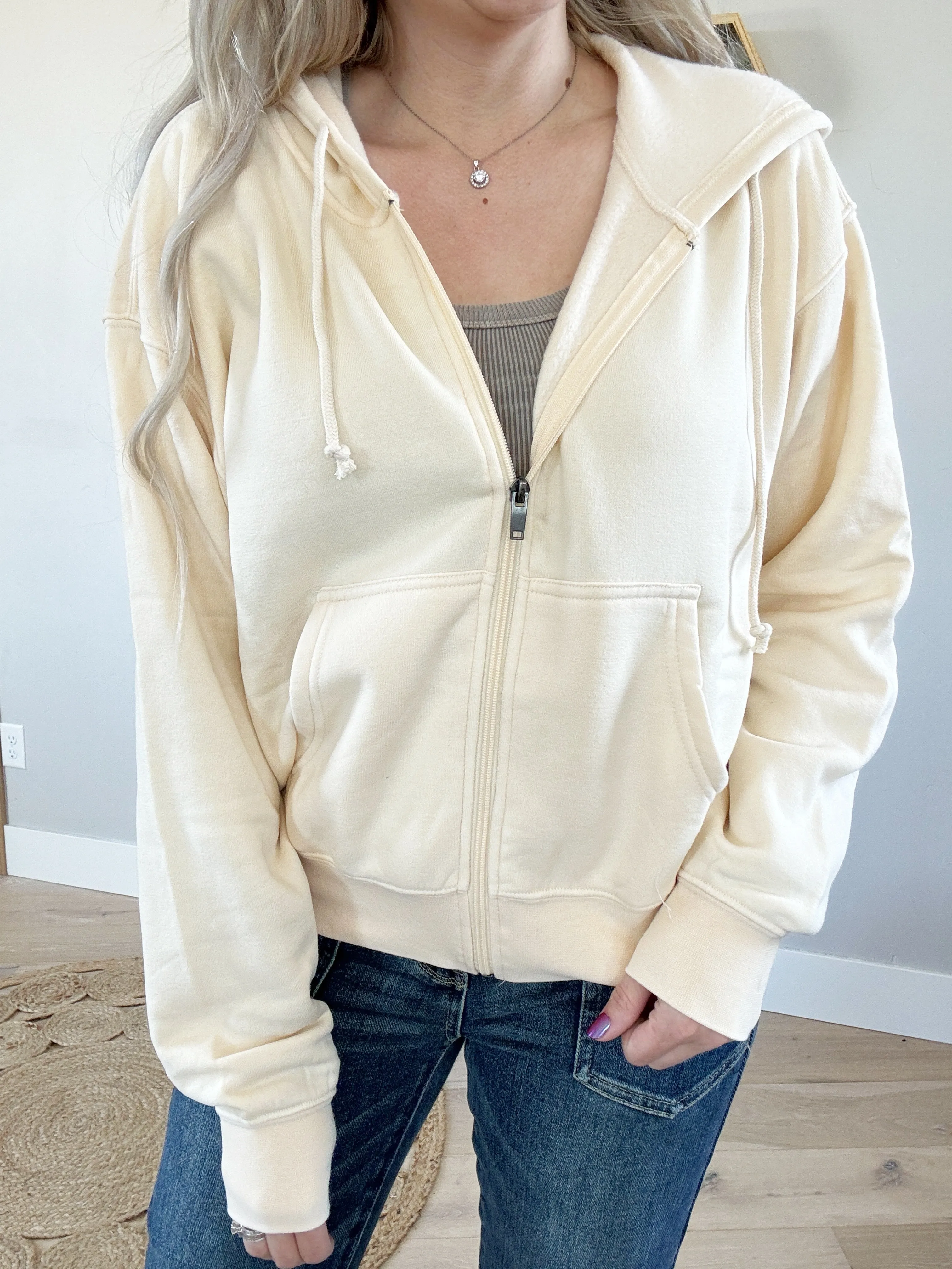 Step Ahead Oversized Zip-Up Hoodie (Multiple Colors)