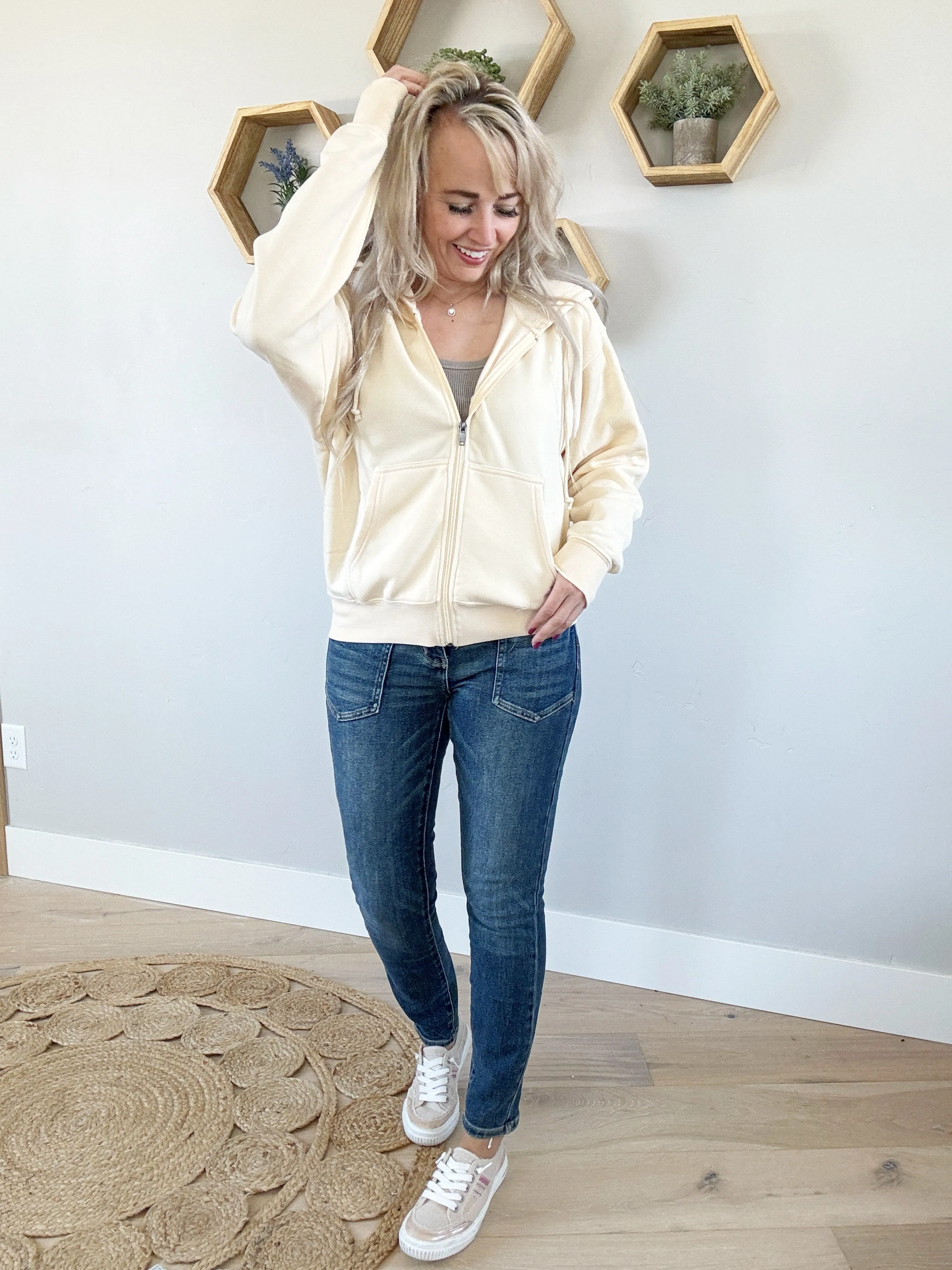 Step Ahead Oversized Zip-Up Hoodie (Multiple Colors)