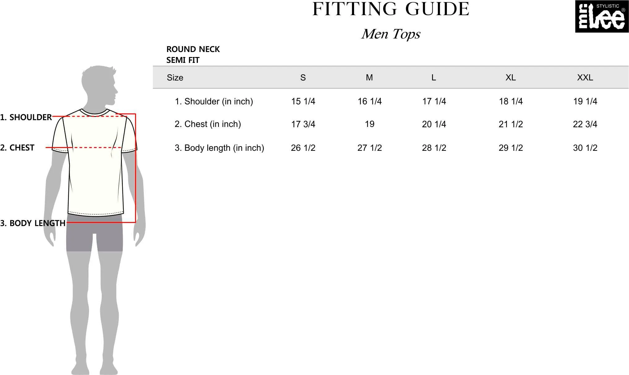 Stylistic Mr. Lee Men's Basic Tees Semi body Fit 150460-U (Artisan Gold)