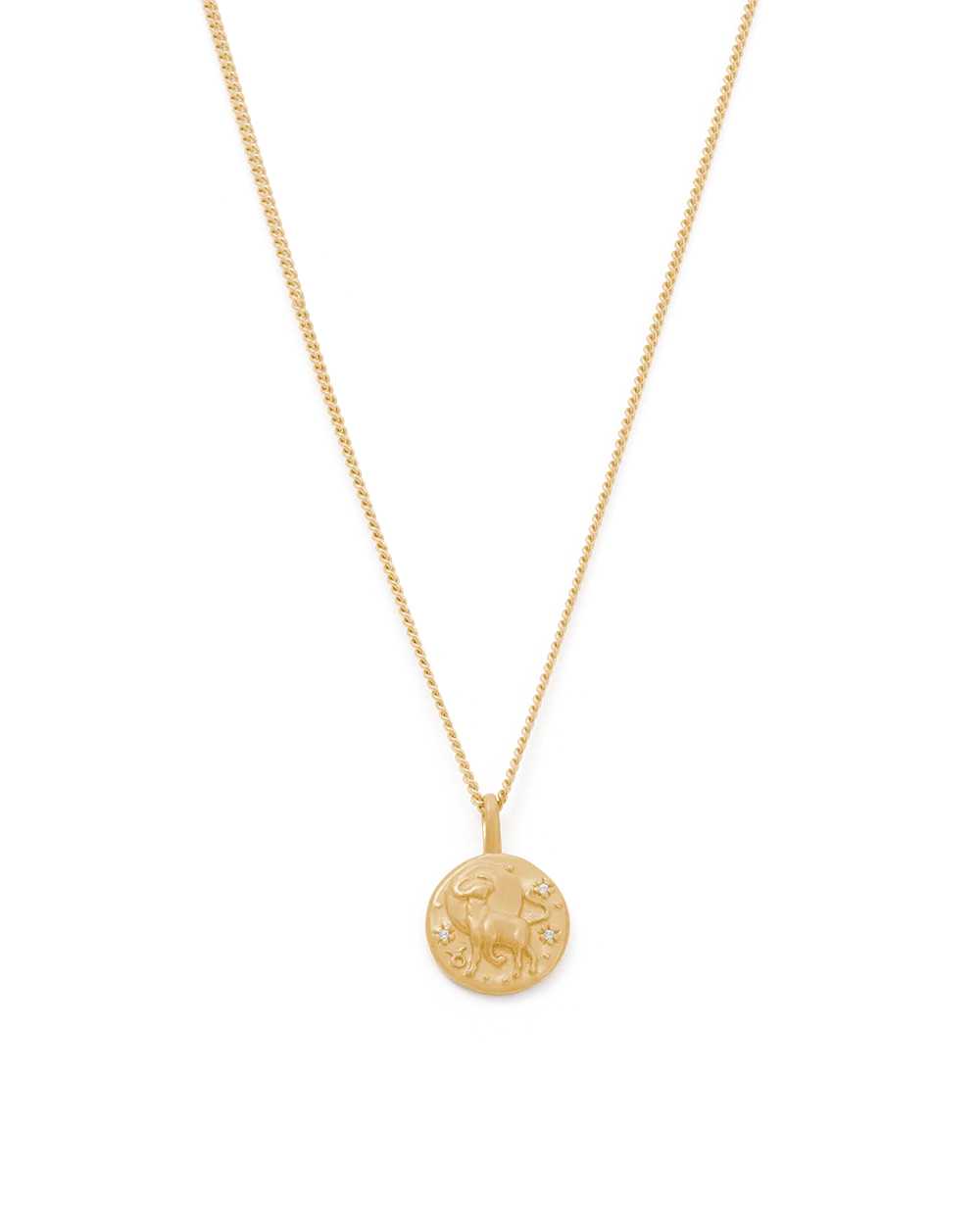 Taurus Petite Zodiac Necklace - Gold