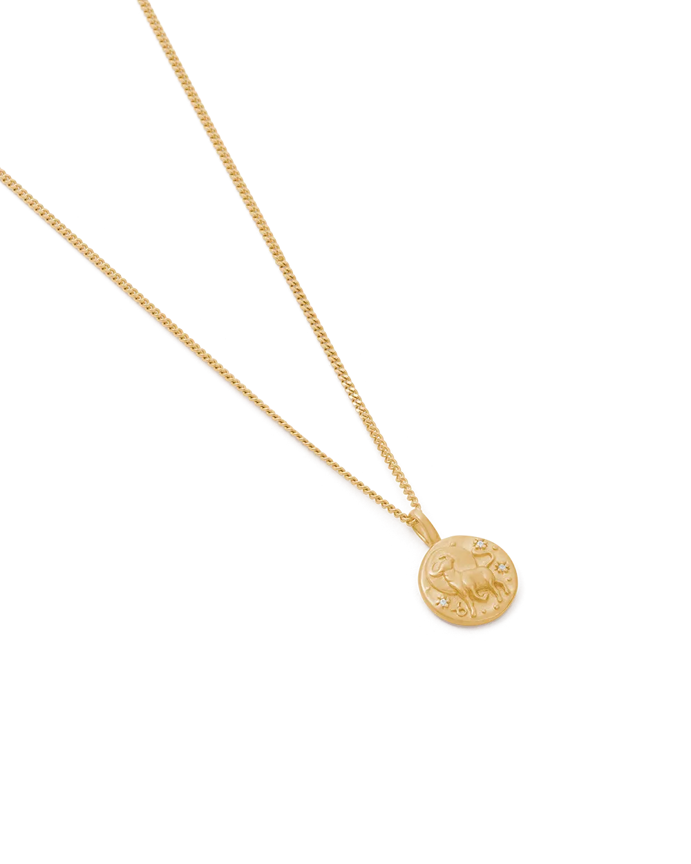 Taurus Petite Zodiac Necklace - Gold