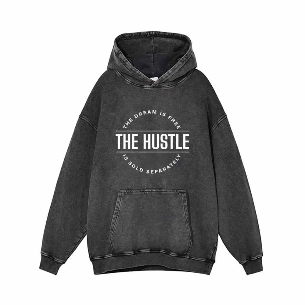 The Dream is Free Funny Vintage Washed Hoodie