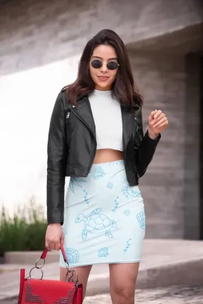 Underwater  Pattern Pencil Skirt