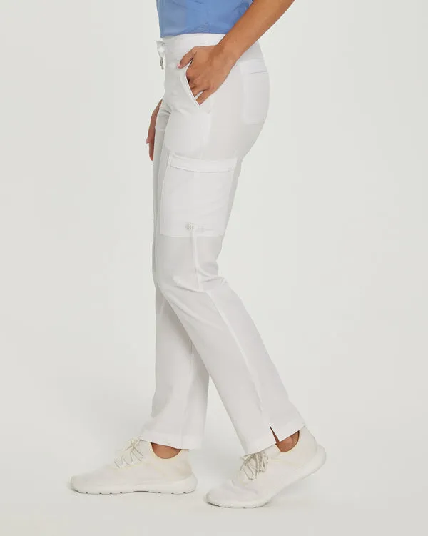 White Cross Fit Tall Comfortable Cargo Scrub Pants