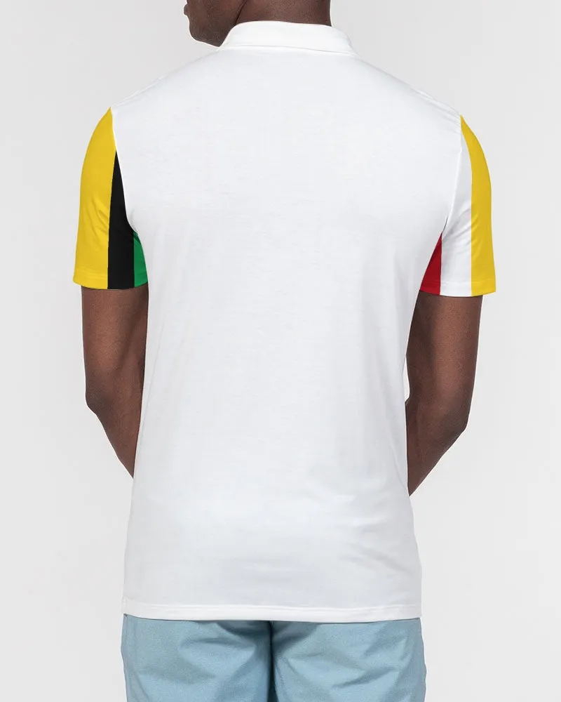 White Guyanese Swag™ Men's Slim Fit Short Sleeve Polo