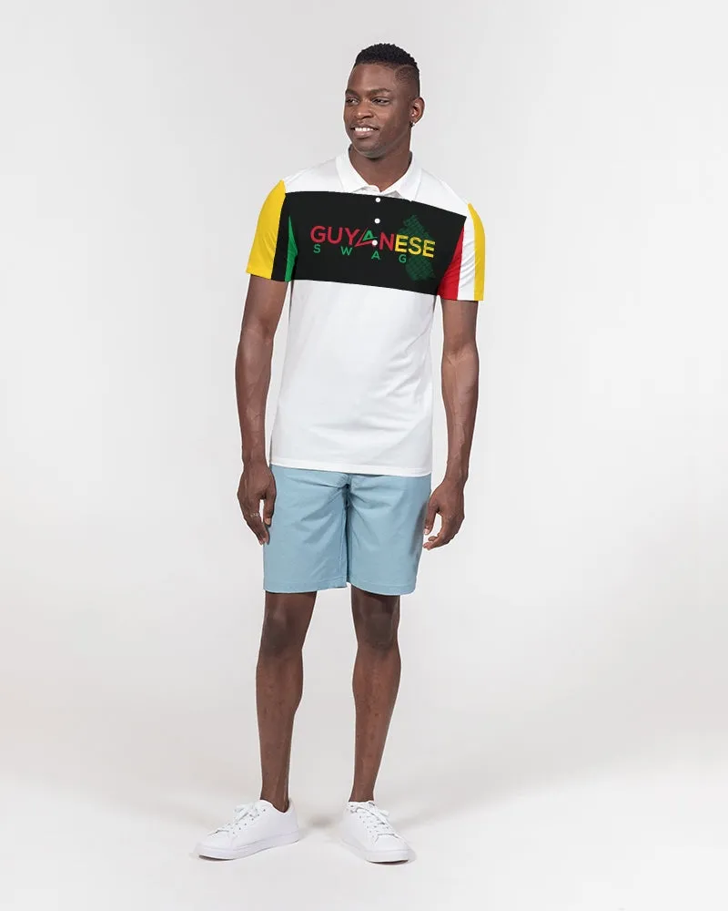 White Guyanese Swag™ Men's Slim Fit Short Sleeve Polo