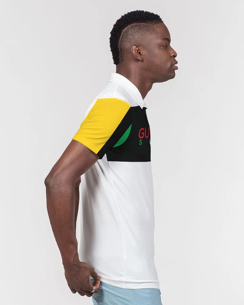 White Guyanese Swag™ Men's Slim Fit Short Sleeve Polo