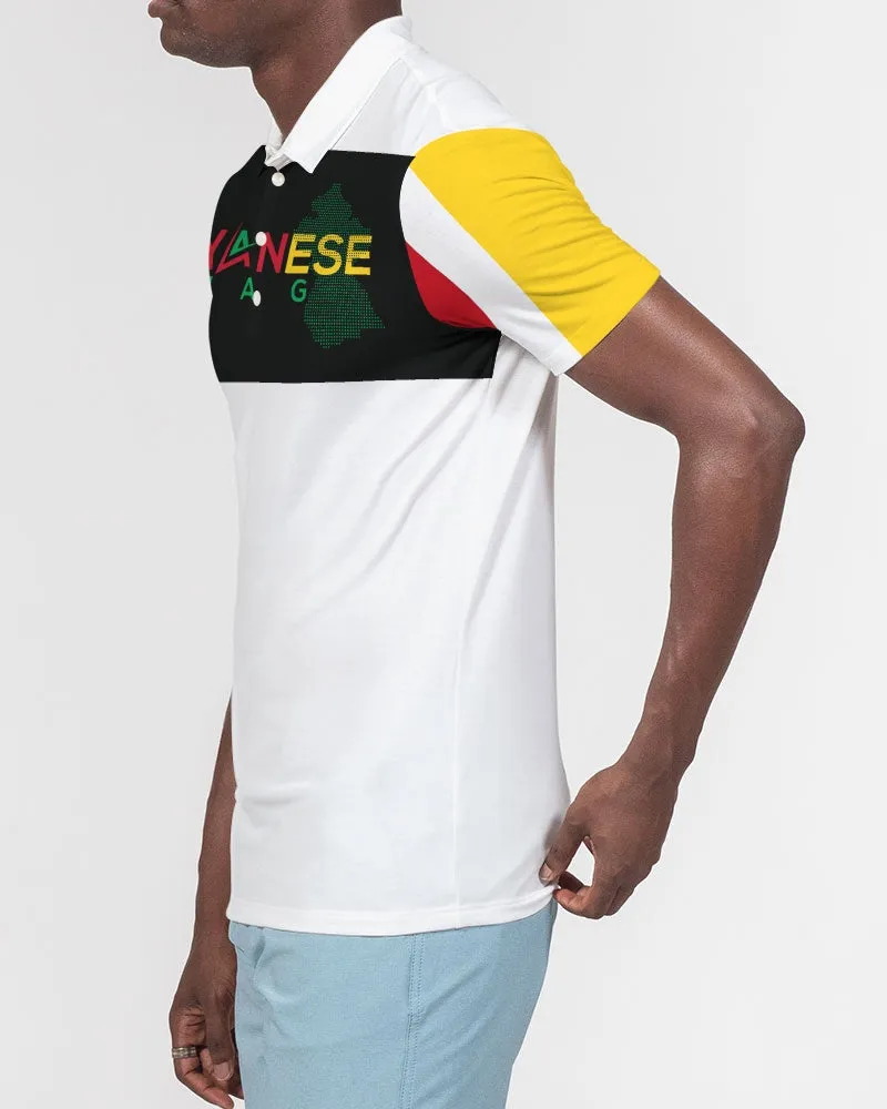 White Guyanese Swag™ Men's Slim Fit Short Sleeve Polo