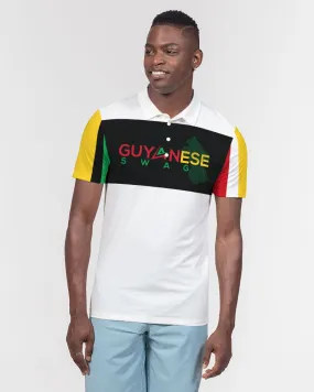 White Guyanese Swag™ Men's Slim Fit Short Sleeve Polo