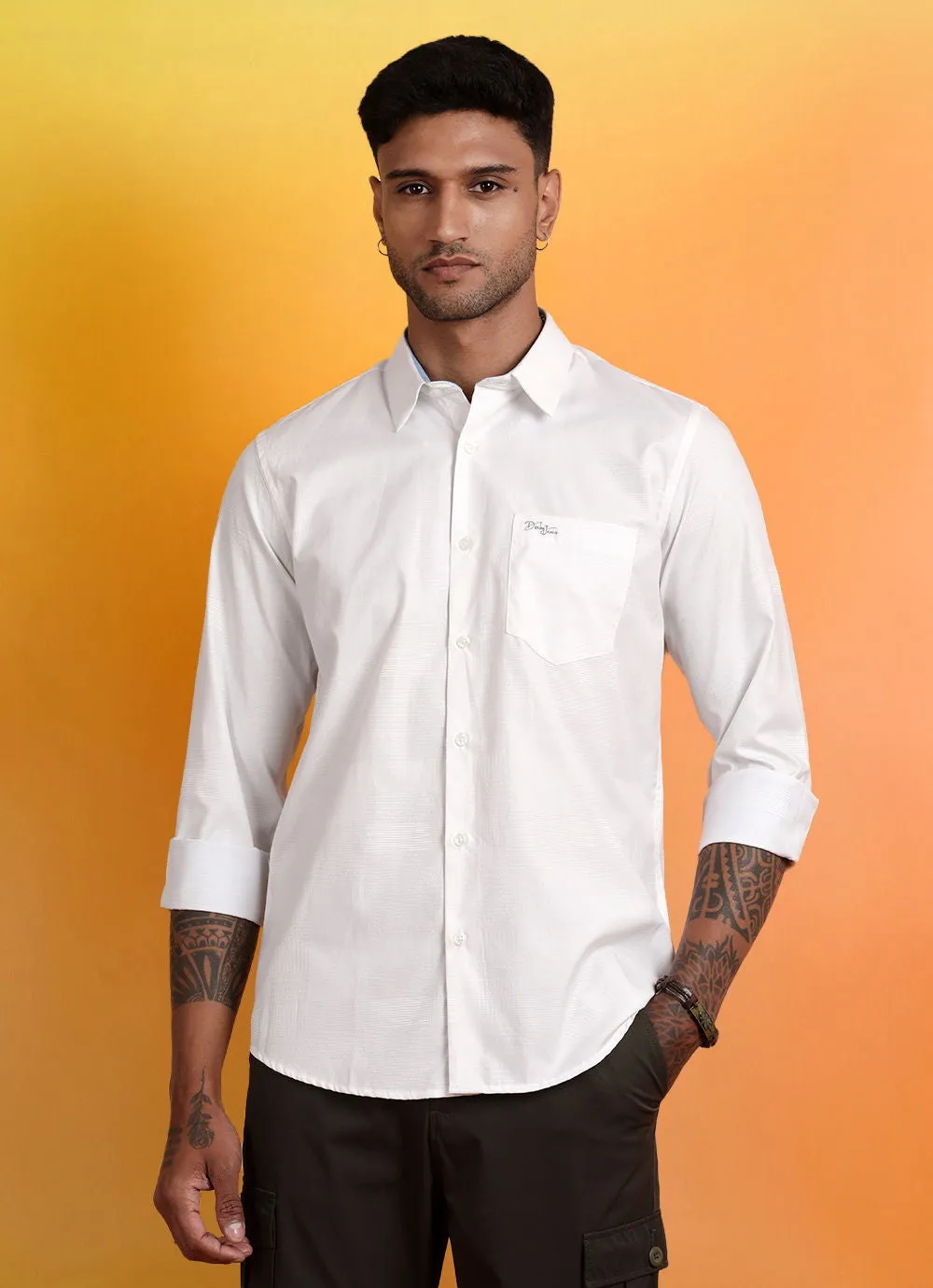 White Printed