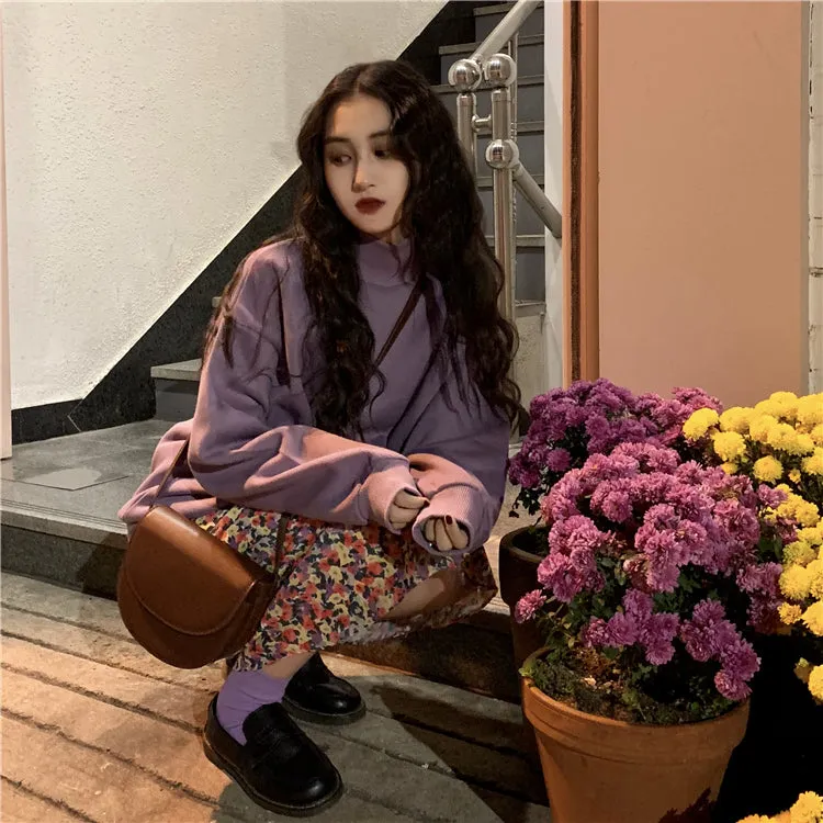 Wjczt Hoodies Women Winter Solid Color New Fleece Korean Harajuku Sweatshirt Long Sleeve Basic Womens Pullover 9 Colors