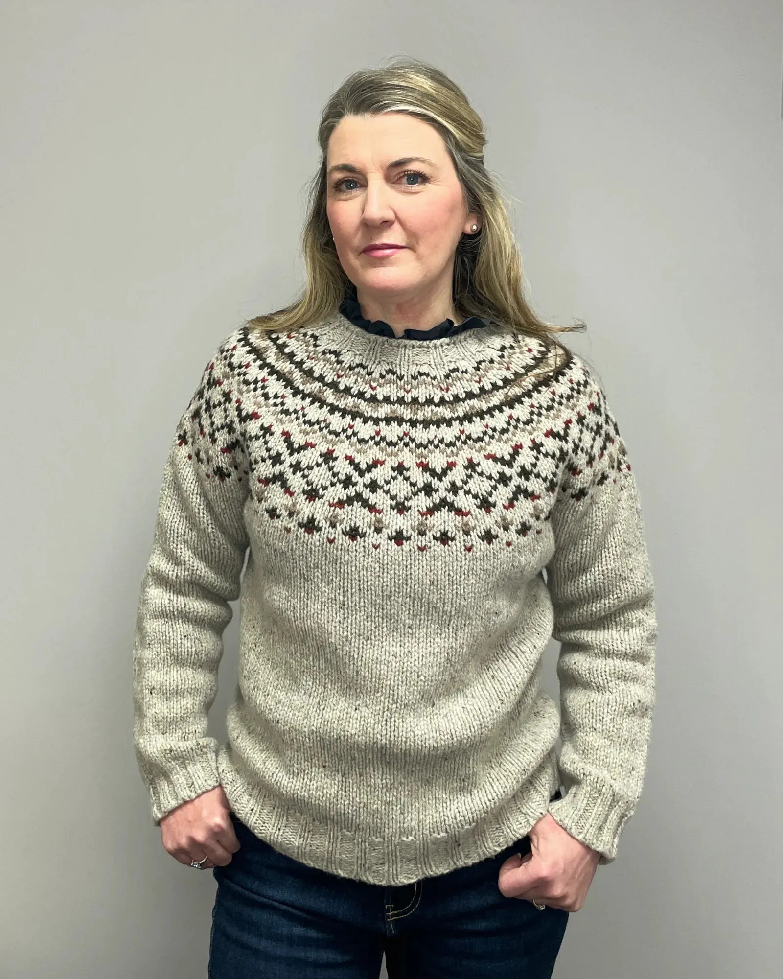 Women's Knitted Fair Isle Jumper (L5024/7) - Mull