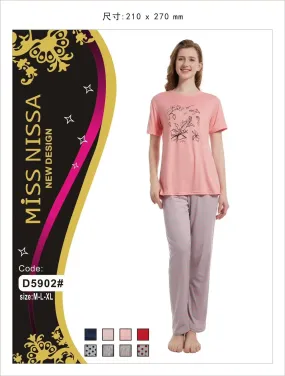Women's New CottonTrouser Shirt Set (D5902)